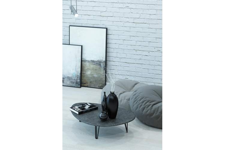 Стол журнальный Дадли серый бетон/чёрный-2