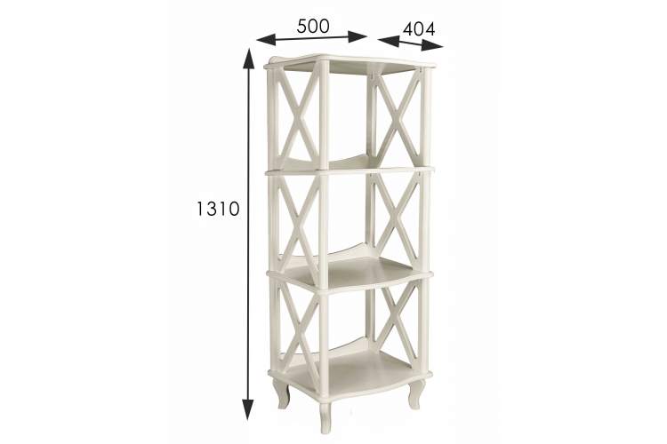 Этажерка-стеллаж Джульетта 3 уровня, дуб шампань Л-2