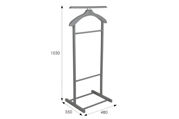 Вешалка костюмная В 21Н серый-4