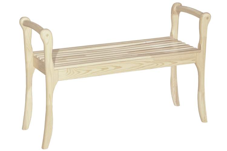 Скамья для прихожей с подлокотниками массив, каркас лак