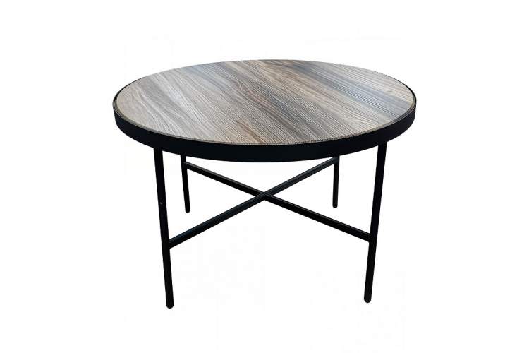 Стол журнальный МеталлАрт М011 БОЛЬШОЙ коричневый дуб/черный