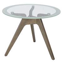 Стол журнальный Рилле 449 шимо/стекло прозрачное в гостиную