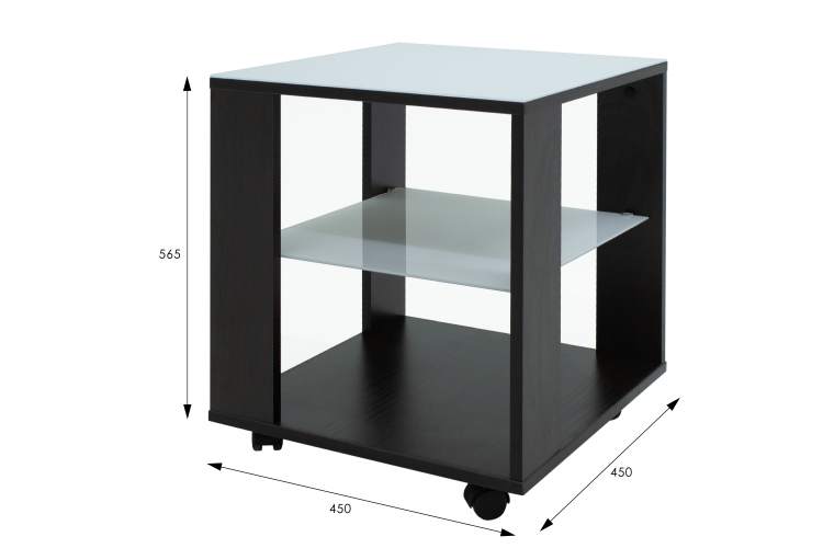 Стол журнальный BeautyStyle 6 венге/стекло белое-13