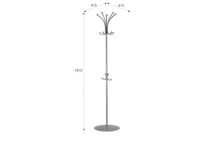 Вешалка напольная Пико 4 металлик-6