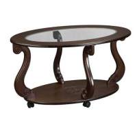 Стол журнальный Овация (С) на колесах темно-коричневый