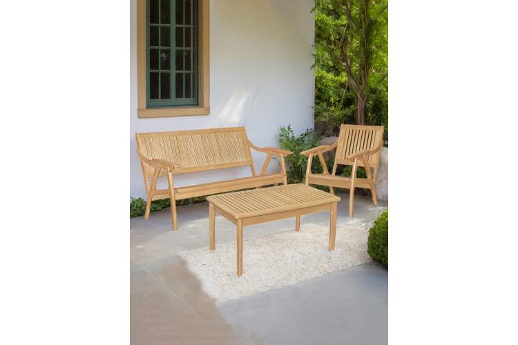 Стол журнальный Массив решетка бук-7