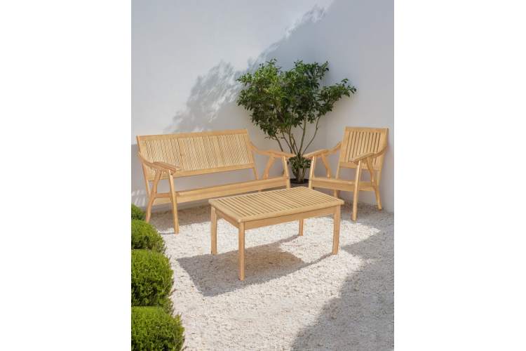 Стол журнальный Массив решетка бук-5