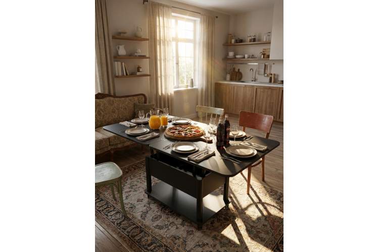 Стол-трансформер Джокер графит/черный-7