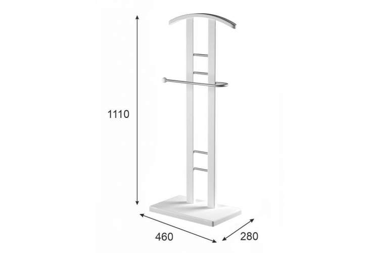 Вешалка костюмная ГАЛАНТ 321 металлик/белый-5