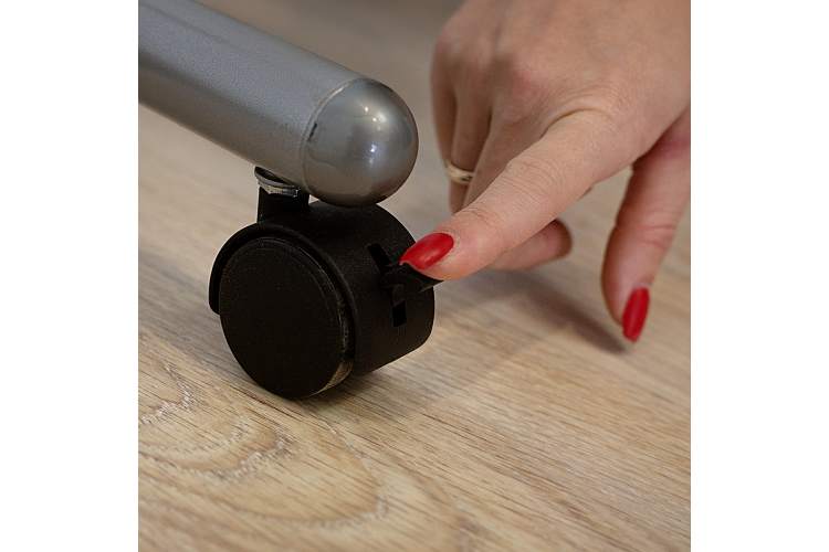 Вешалка напольная на колесах М 9 металлик-7