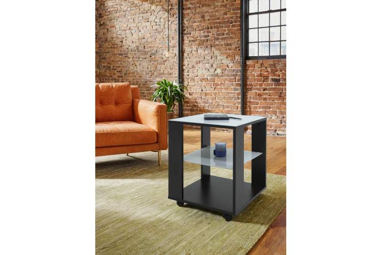 Стол журнальный BeautyStyle 6 венге/стекло белое-11