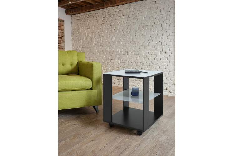 Стол журнальный BeautyStyle 6 венге/стекло белое-12