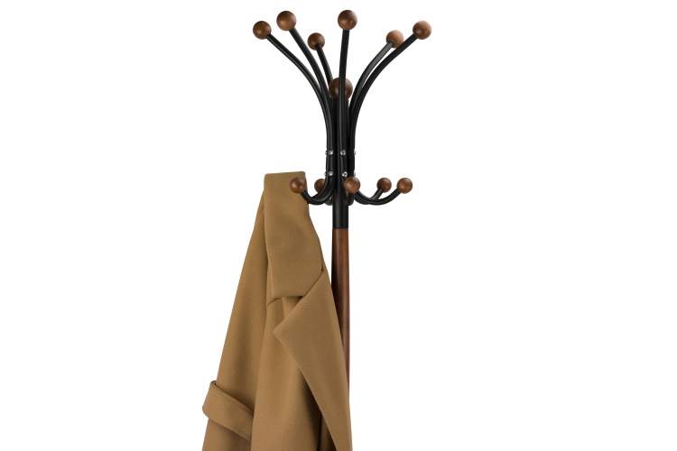 Вешалка напольная Д 1 черный/ средне-коричневый-2