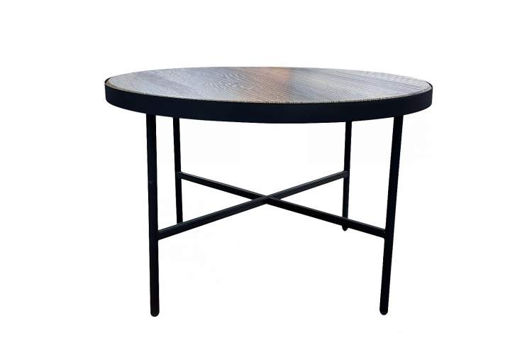 Стол журнальный МеталлАрт М011 БОЛЬШОЙ коричневый дуб/черный-1