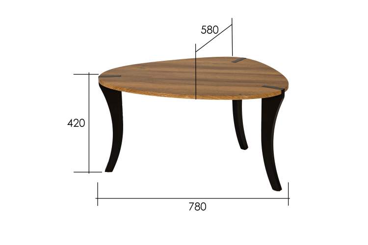 Стол журнальный BeautyStyle 34 дуб вотан/черный-25