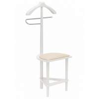 *Вешалка костюмная с сиденьем В 26Н белый/экокожа бежевый *Вешалка костюмная с сиденьем В 26Н белый/экокожа бежевый