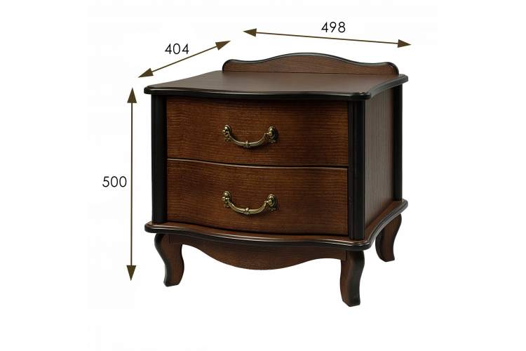 Тумбочка Джульетта 2 ящ. орех Л-8
