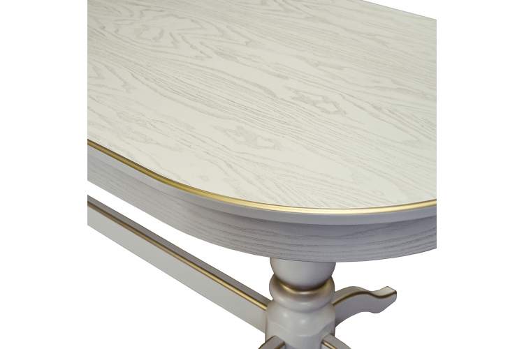 Стол обеденный Тарун 5 раздвижной слоновая кость/золото 190/250*84-1
