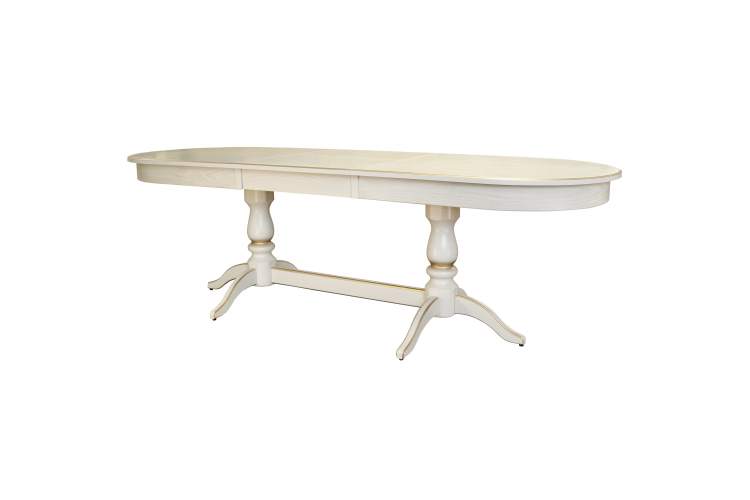 Стол обеденный Тарун 5 раздвижной слоновая кость/золото 190/250*84-3