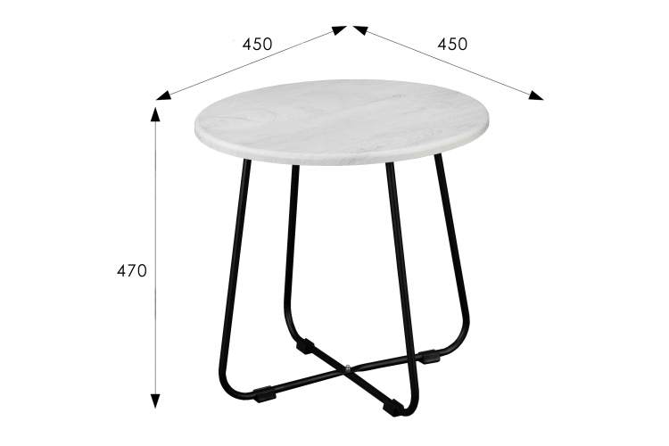 Стол журнальный BeautyStyle 14 дуб дымчатый/черный-11