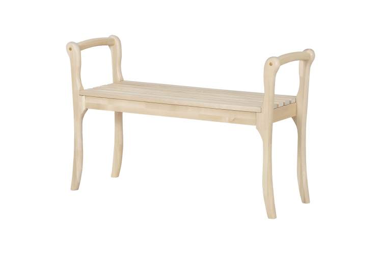 Скамья для прихожей с подлокотниками массив, каркас лак-2