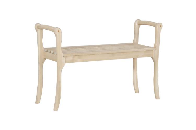 Скамья для прихожей с подлокотниками массив, каркас лак-5