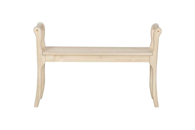 Скамья для прихожей с подлокотниками массив, каркас лак-7