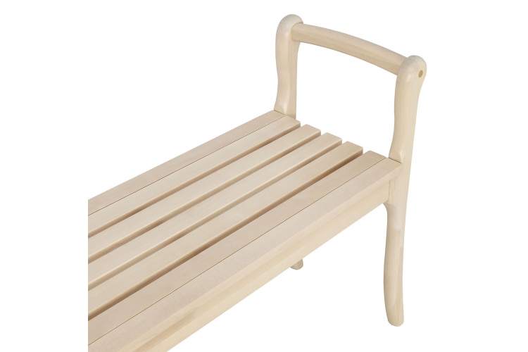 Скамья для прихожей с подлокотниками массив, каркас лак-10