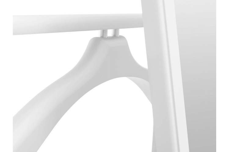 Вешалка костюмная с зеркалом на колесах В 24Н белый-4