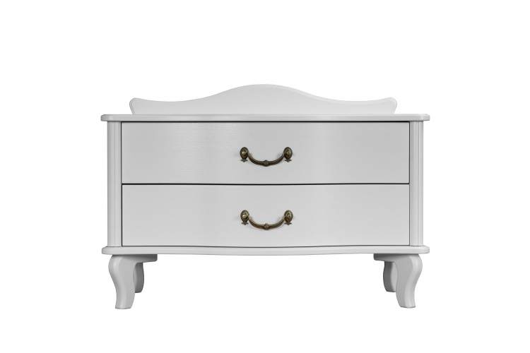 Тумбочка Джульетта широкая 2 ящика молочный дуб Л-1