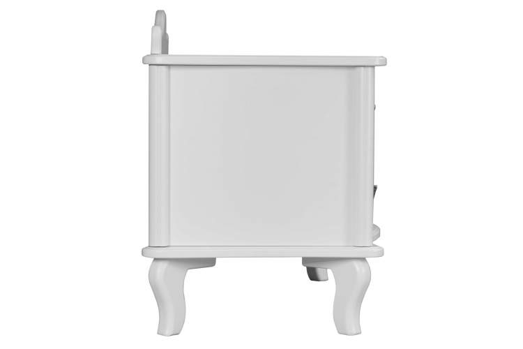 Тумбочка Джульетта широкая 2 ящика молочный дуб Л-2