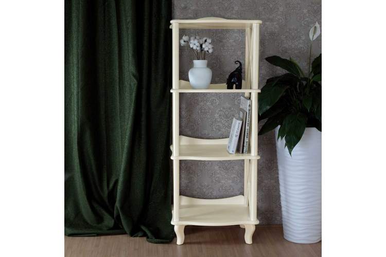 Этажерка-стеллаж Джульетта 3 уровня, дуб шампань Л-4