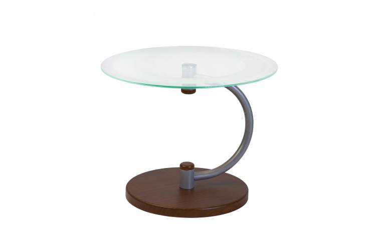 Стол журнальный Дуэт 13Н металлик/ср.-кор/прозр.