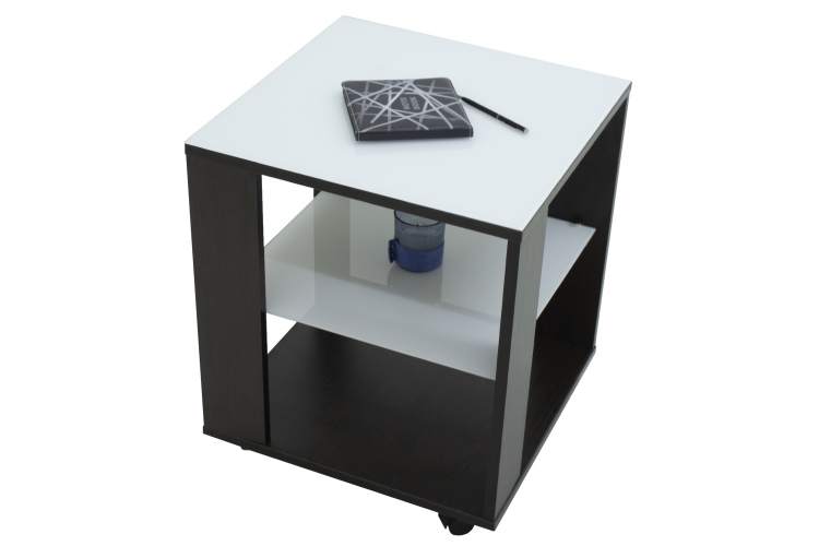 Стол журнальный BeautyStyle 6 венге/стекло белое-9