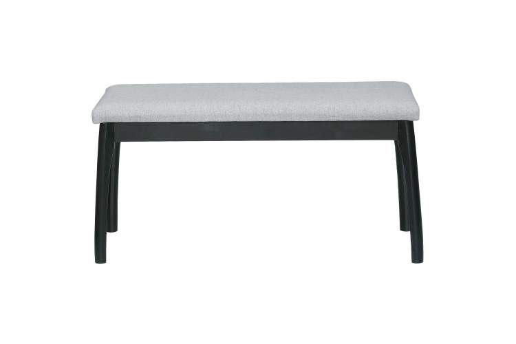 Скамья для прихожей мягкая, ткань серый, каркас венге-2