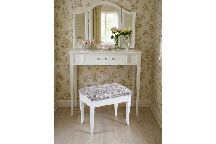 Банкетка Ретро М с ящиком белый, ткань меркурий-11