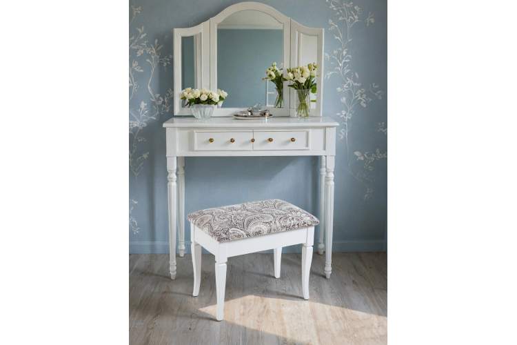 Банкетка Ретро М с ящиком белый, ткань меркурий-12