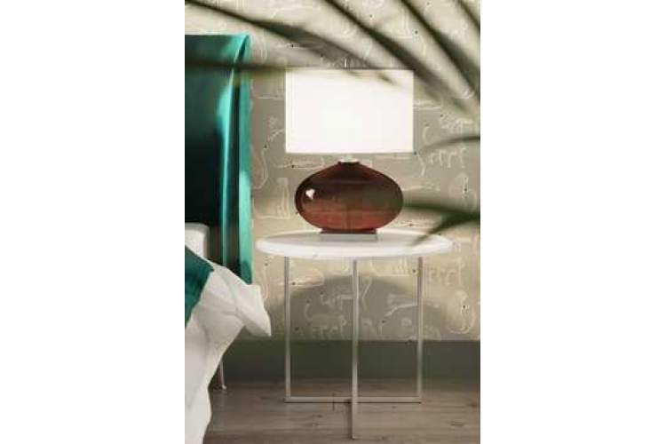 Стол журнальный Альбано белый мрамор/хром-3