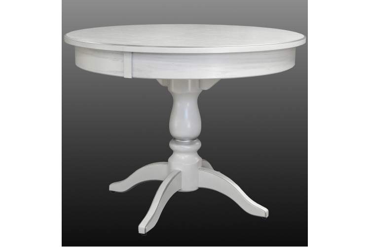 Стол обеденный Моро 04 раздвижной белый/серебро 100/140*100-3