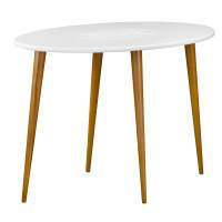 Стол журнальный Мерсенна белый/бук