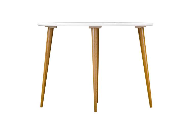 Стол журнальный Мерсенна белый/бук-1