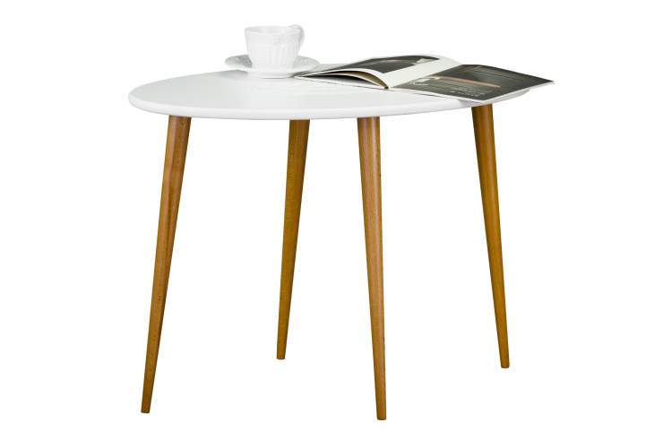 Стол журнальный Мерсенна белый/бук-4