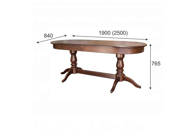 Стол обеденный Тарун 5 раздвижной орех 190/250*84-3