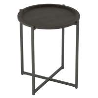 Стол журнальный Бьерн черный лофт/черный в гостиную