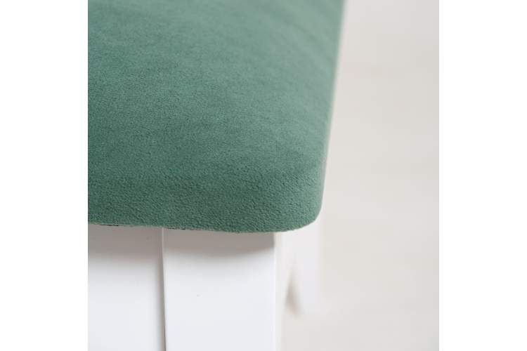 Банкетка Вивальди М с ящиком белый, ткань зеленый-3