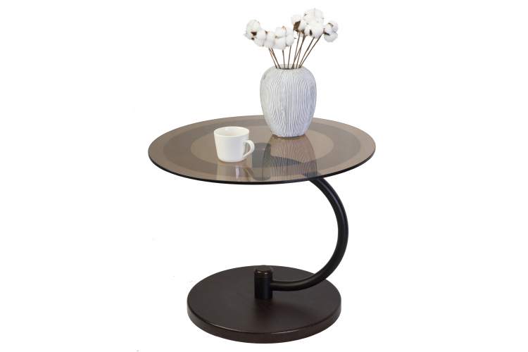 Стол журнальный Дуэт 13Н черный/венге/тонированное-5