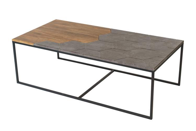 Стол журнальный Китч дуб американский/серый бетон