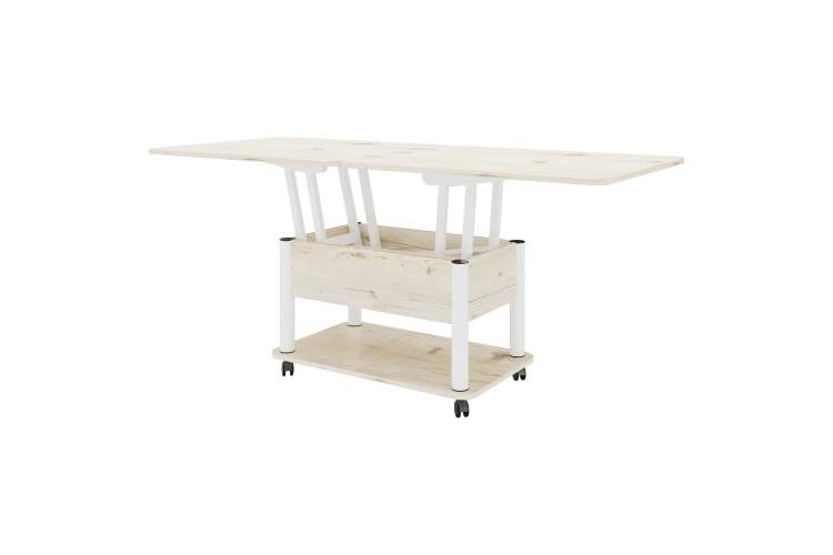 Стол-трансформер Джокер гаскон пайн светлый/белый-1