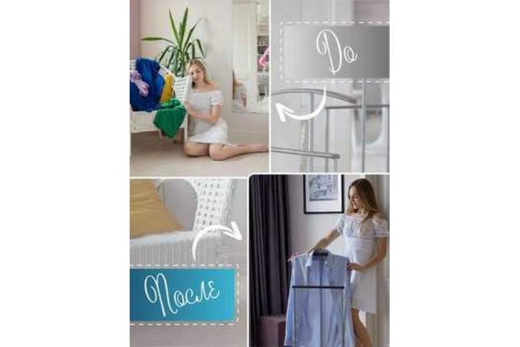 Вешалка костюмная Дэви 1 металлик/венге-13