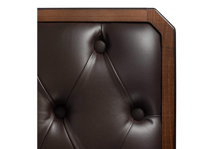 Банкетка Патриция 2 орех, к/з Ева 1, каретная стяжка Л-6